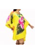 Poncho Top Dress Yellow Handpainting Flower Made In Bali